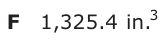 Answer F: 1,325.4 in.3