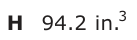 Answer H: 94.2 in.3