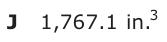 Answer J: 1,767.1 in.3