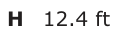 Answer H: 12.4 ft