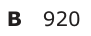 Answer B: 920