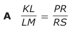 Answer A: KL PR LM = RS