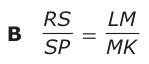Answer B: RS LM SP = MK