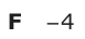 Answer F: − 4−