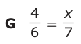 Answer G: 4 x= 6 7