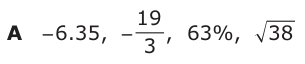 Answer A: − −− 6.35, − ,19 63%, 38 3