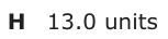 Answer H: 13.0 units