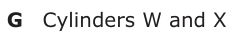 Answer G: Cylinders W and X