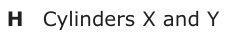 Answer H: Cylinders X and Y
