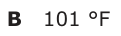 Answer B: 101 °F
