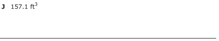 Answer J: 157.1 ft 3