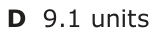 Answer D: 9.1 units